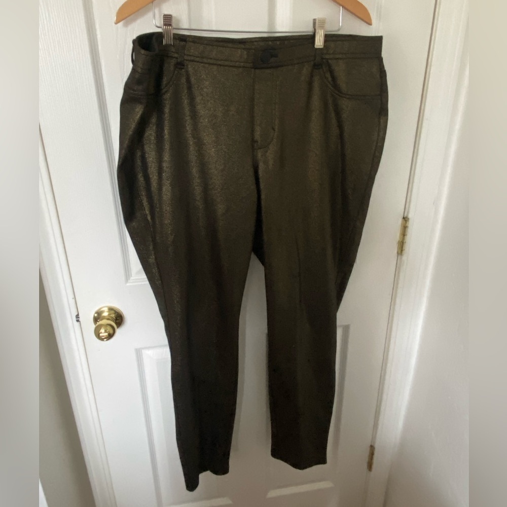 Lane Bryant gold dress pants‎